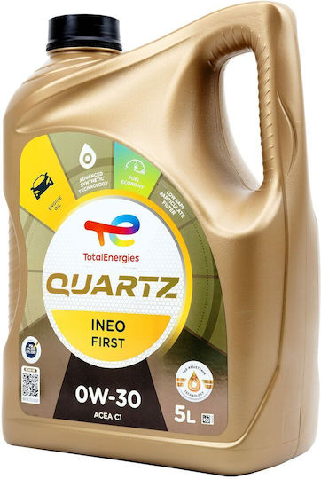Total Quartz Ineo First Синтетичен Масло за Автомобили 0W-30 5лт 183106