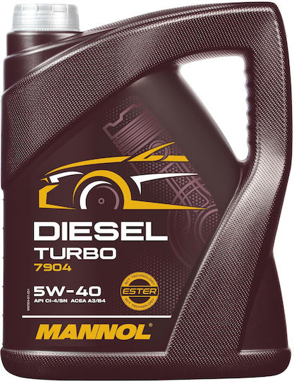 Mannol Diesel Turbo Синтетичен Масло за Автомобили 5W-40 5лт