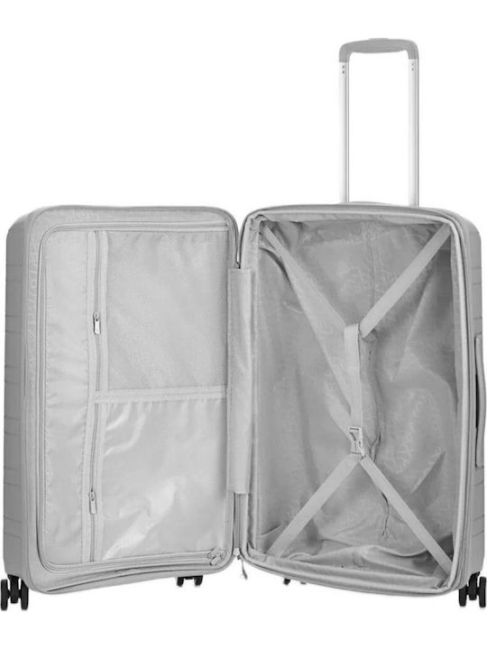 Verage Голям Твърд Куфар За Пътуване Light Grey С 4 Колела Височина 77см 24061-L-Light-Grey