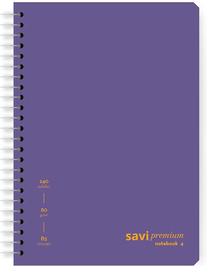 Penwest Company Spiral Ruled Notebook B5 120 Paper Sheets 4 Subjects