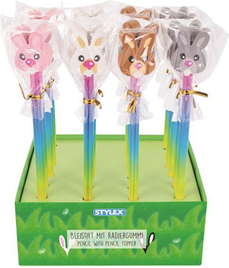 Μολυβι Me Γομα Topper Bunny Collection Λαγουδακι Ασπρο