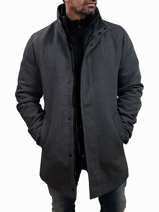 Ανδρικό Παλτό Dk Grey