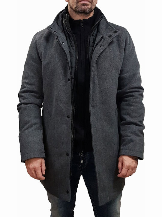 Ανδρικό Παλτό Dk Grey