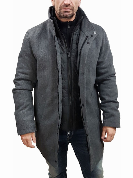 Ανδρικό Παλτό Dk Grey