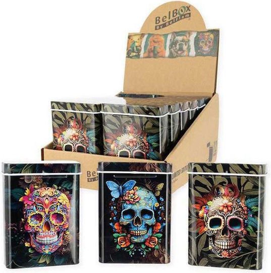 Carcasă Metalică Pentru Țigări Design Skull #2