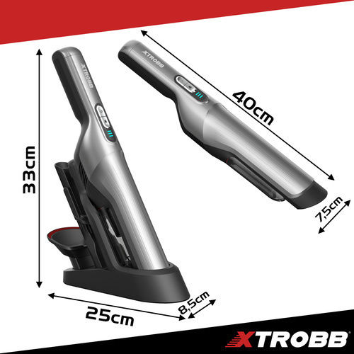 Xtrobb Car Handheld Vacuum Dry Vacuuming with Power 100W Rechargeable 12V Beige