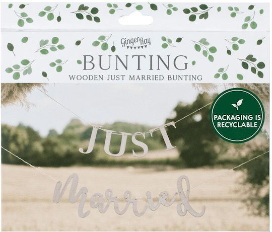 Wooden Garland Just Married 1.5m Bra-307