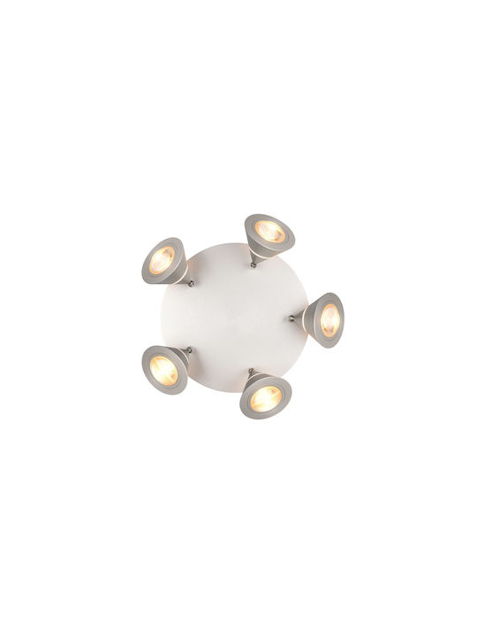 Trio Lighting Romeo Πλαφονιέρα Οροφής Γκρι με Ενσωματωμένο LED