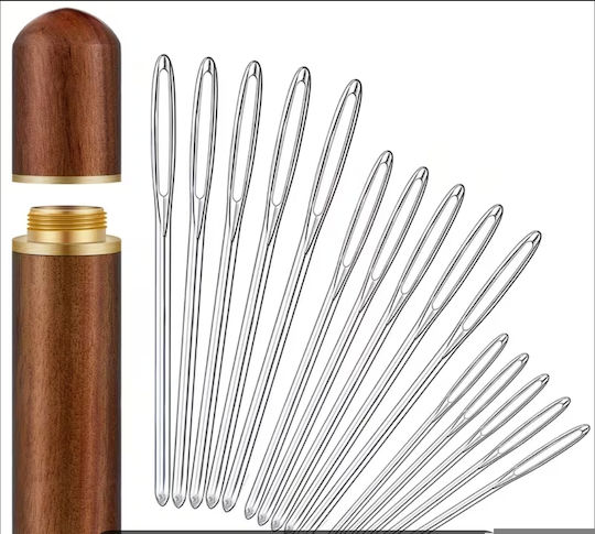 Yarn Needles Wooden Case 15 Pcs