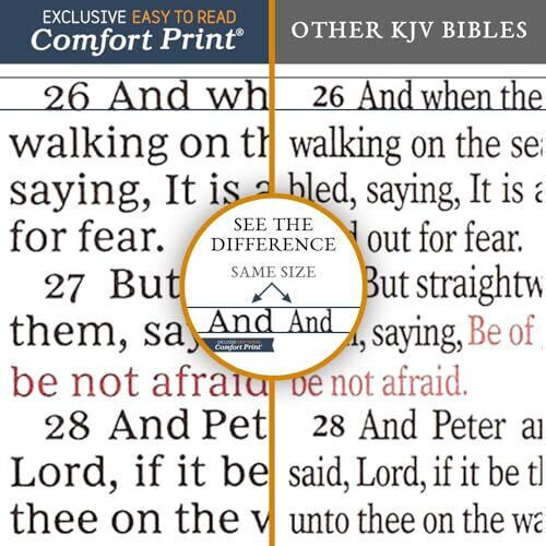 Kjv Giant Print End-of-verse Reference Bible, Black Leathersoft, Red Letter, Comfort Print (thumb Indexed)