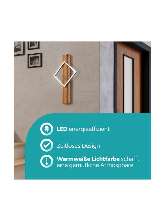 Eglo Boyal Modern Wall Lamp with Integrated LED and Warm White Light 30.5x7.5x56cm