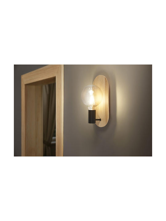 Ledvance Decor Wood Classic Lamp Wall with Socket E27 Brown 12.8cm