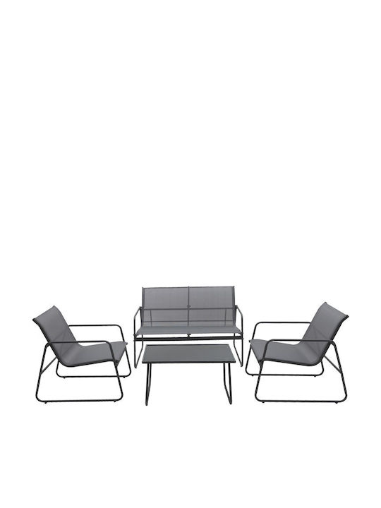Outdoor Living Room Set Veranda 4pcs Anthracite