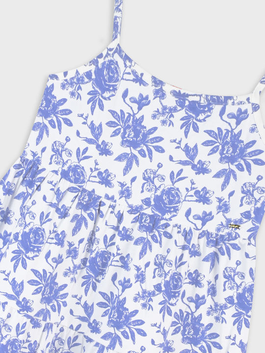 Παιδικό Φόρεμα Αμάνικο Floral Μπλε