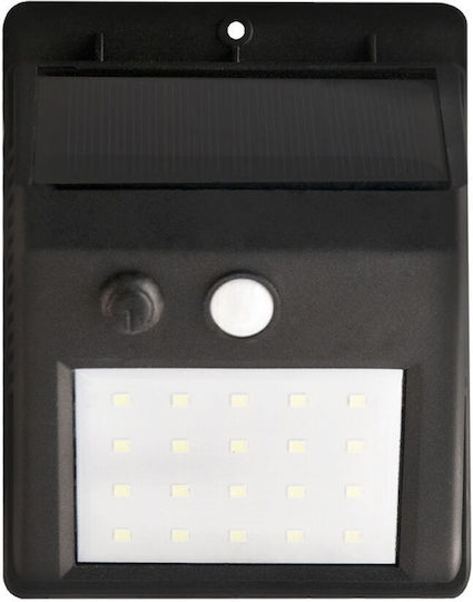 Modee Lighting Επιτοίχιο Ηλιακό Φωτιστικό 100lm Ψυχρό Λευκό 6000K με Αισθητήρα Κίνησης IP44