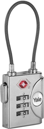 Yale Padlock Brass Combination with TSA Certification Gray 1pcs