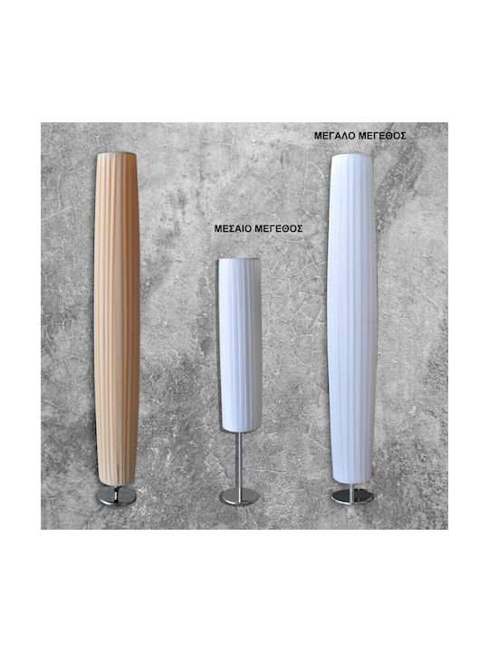Dream House Metal Table Lamp for Socket E27 with White Shade and Silver Base
