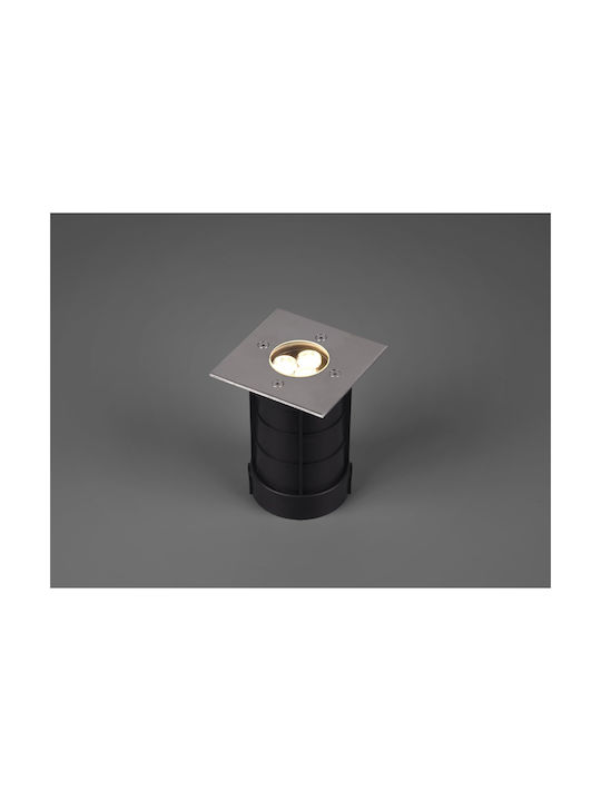 Trio Lighting Belaja Σποτ Δαπέδου LED 3W με Θερμό Λευκό Φως IP65 Ασημί