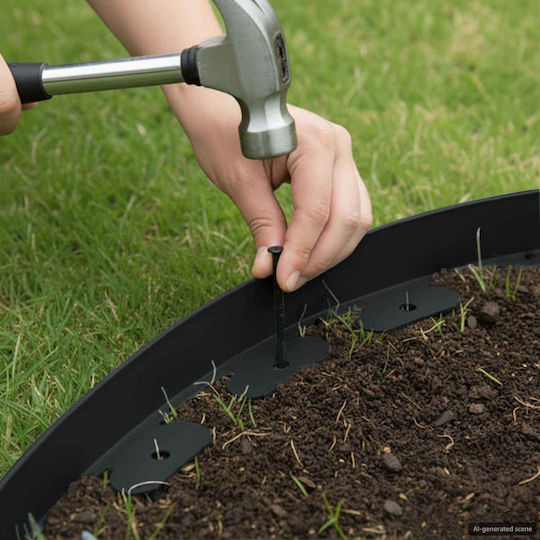 vidaXL Kunststoff-Gartenhecke in Schwarz Farbe