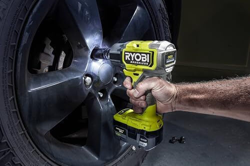 Ryobi Brushless Schlagschrauber Elektrisch mit Aufnahme 1/2" & 1/4" & Hex