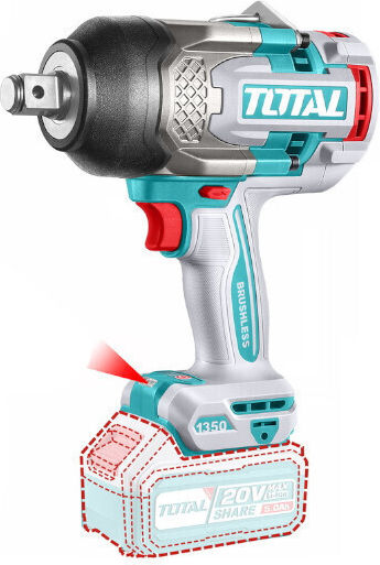 Total THKTHP31262 Μπουλονόκλειδο Μπαταρίας 20V 1x5Ah με Υποδοχή 3/4"