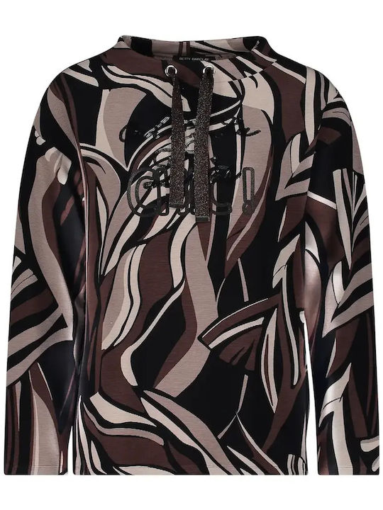 Women's Long Sleeve Sweater with V-Neck Black