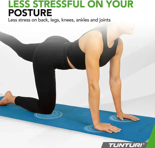 Tunturi Στρώμα Γυμναστικής Pilates Μπλε με Ιμάντα Μεταφοράς (183x61cm)