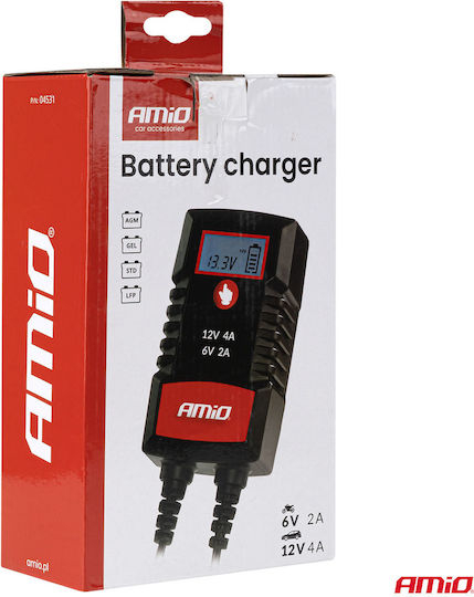 AMiO Pro Hook Φορτιστής Μπαταρίας Αυτοκινήτου 6/12V