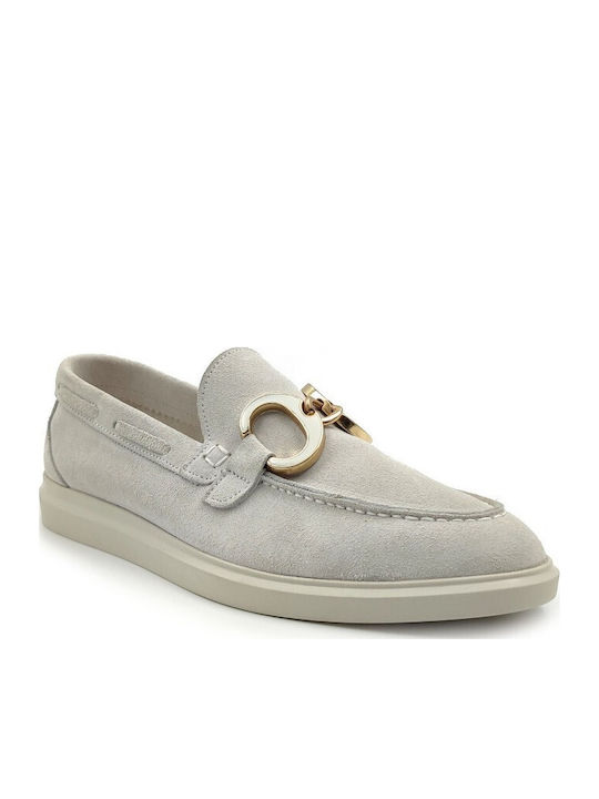 Loafers Dama Din Piele În Culoare Albă