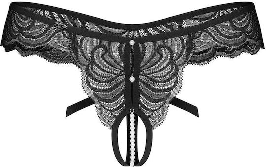 String Ανοιχτό Καβάλο Obsessive Trinise Crotchless Thong Ean 5901688268230