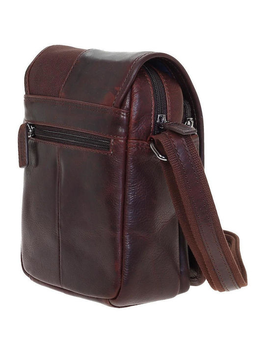 Leather Men's Shoulder / Crossbody Bag Brown