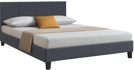 Flat Κρεβάτι Διπλό για Στρώμα 150x200cm Μαύρο Ματ Flat Κρεβάτι Διπλό για Στρώμα 150x200cm Μαύρο Ματ