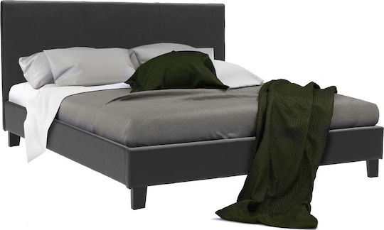 Nevil Κρεβάτι Διπλό για Στρώμα 150x200cm Μαύρο Nevil Κρεβάτι Διπλό για Στρώμα 150x200cm Μαύρο