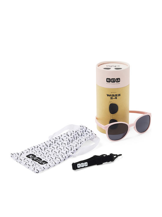 KiETLA Wazz Unbreakable Rectangle Baby Sunglasses Pink for 0-1 Year