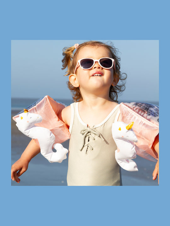 KiETLA Wazz Unbreakable Rectangle Baby Sunglasses Pink for 0-1 Year