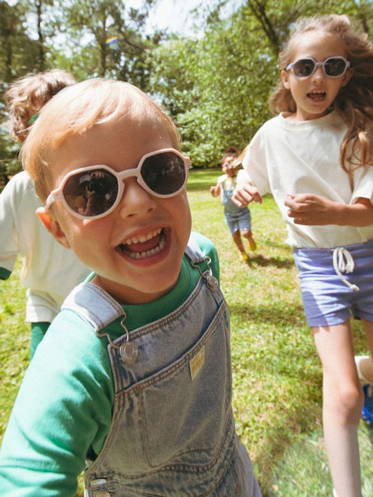 KiETLA Unbreakable Rectangle Kids Sunglasses with Polarized Lens Black for 4-7 Years