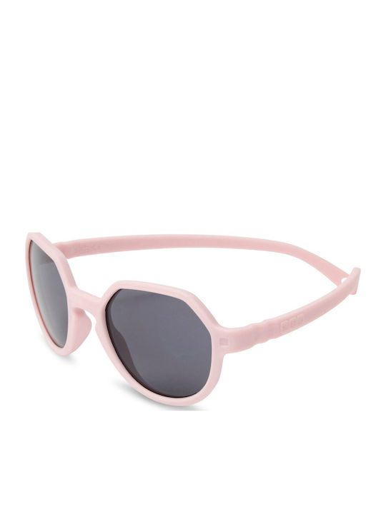 KiETLA Unbreakable Round Baby Sunglasses Pink for 1-2 Years
