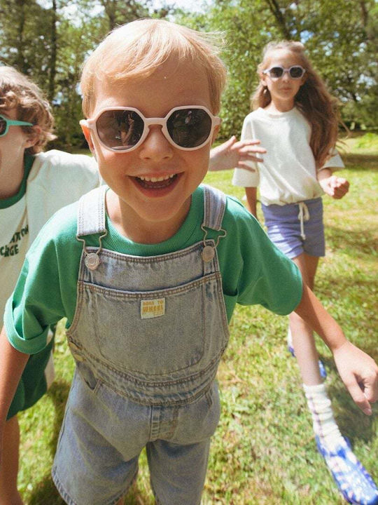 KiETLA Unbreakable Round Baby Sunglasses Pink for 1-2 Years