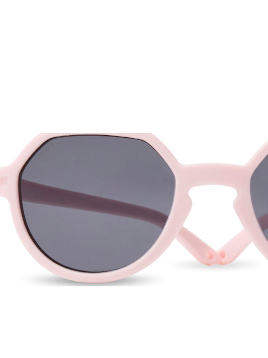 KiETLA Unbreakable Round Baby Sunglasses Pink for 1-2 Years