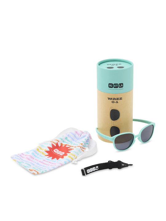 KiETLA Wazz Unbreakable Rectangle Baby Sunglasses Blue for 0-1 Year