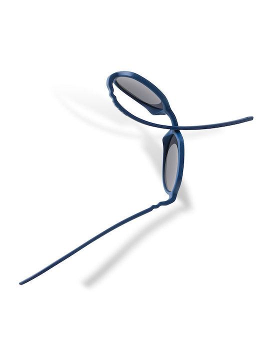 KiETLA Unbreakable Round Kids Sunglasses Blue for 2-4 Years