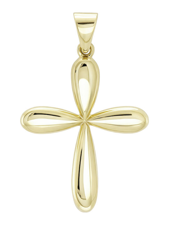 Kiriakos Gofas Women's Gold Cross 14K Double Sided Without Chain