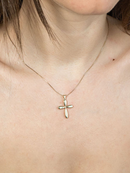 Kiriakos Gofas Women's Gold Cross 14K Double Sided Without Chain