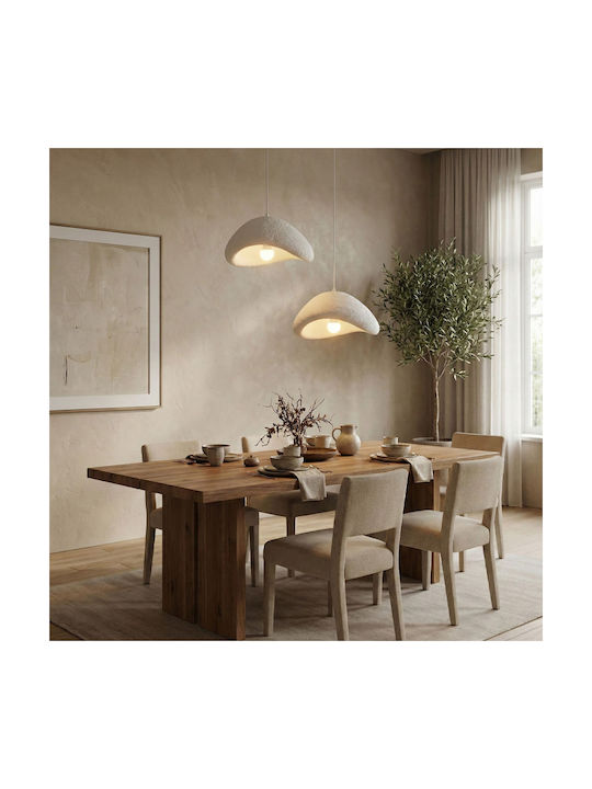 Megapap Luna Pendant Ceiling Light White with E27 Socket 74x74x115cm