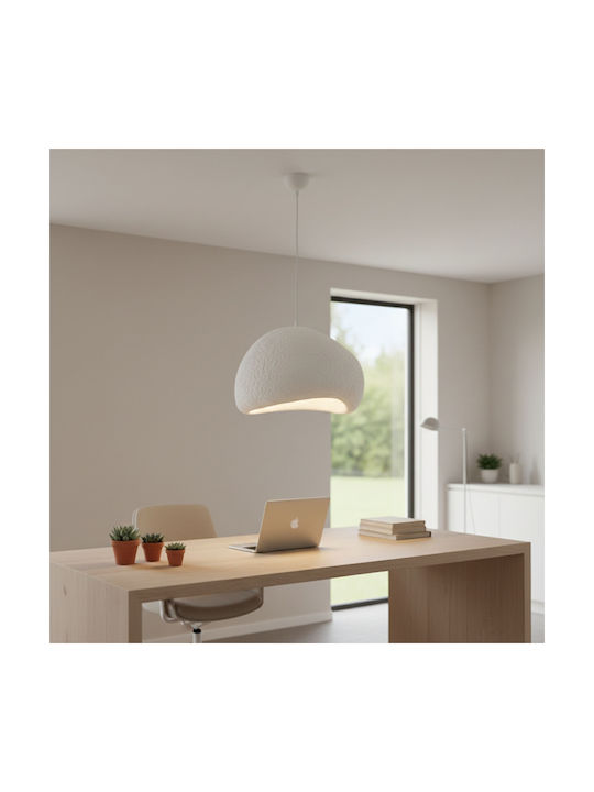 Megapap Nua Pendant Ceiling Light White with E27 Socket 40x38x120cm