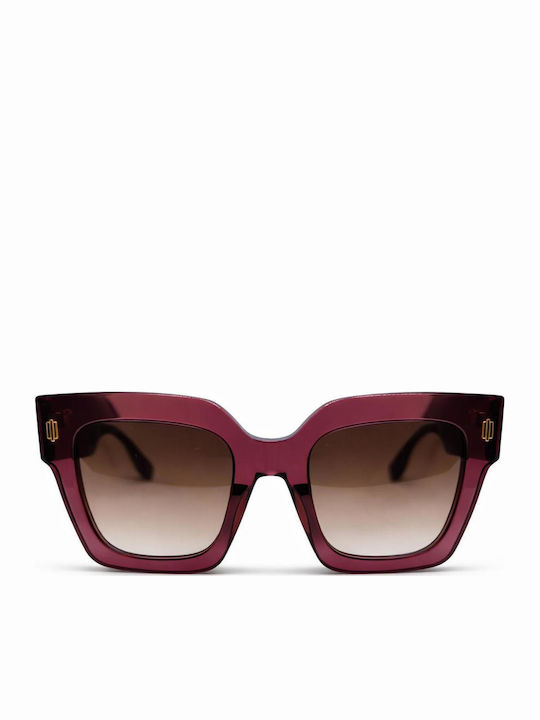 Fendi Ochelari De Soare Roșii Cu Ramă Din Plastic / Acetat Fendi Ochelari De Soare Roșii Cu Ramă Din Plastic / Acetat