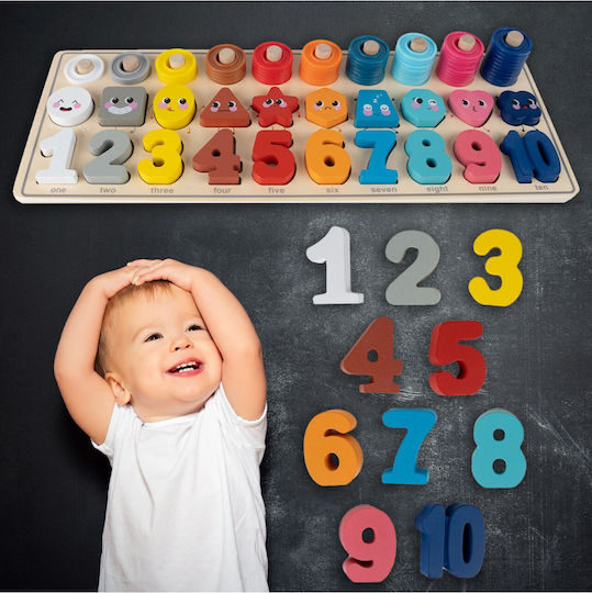 MalPlay Montessori Εκπαιδευτικό Παιχνίδι Γράμματα & Αριθμοί από Ξύλο 109783