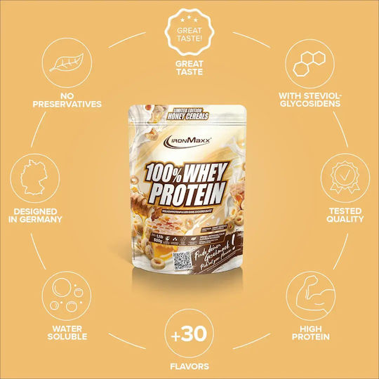IronMaxx 100% Whey Protein with Honey Cereal Taste 500gr