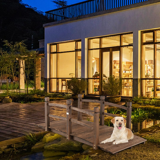 Costway Pod Decorativ de Grădină din Lemn 76.5x58.5cm GT4449