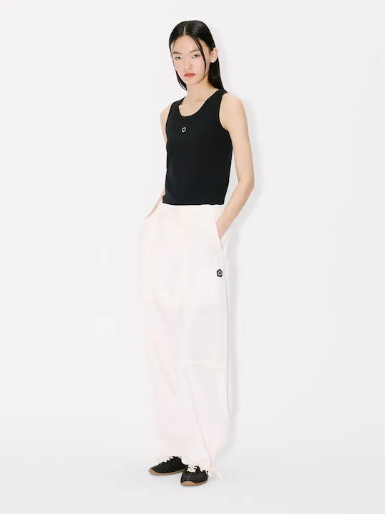Boke Flower 2.0 Women's Blouse Cotton Sleeveless Floral Black